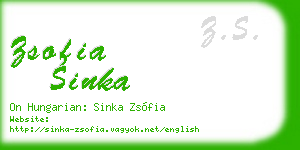 zsofia sinka business card
